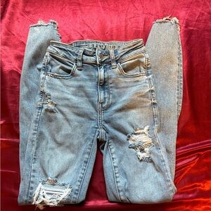 American Eagle Ripped Light Blue Jeans
